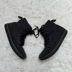 Dr. Martens Shoreditch AirWair Canvas Sneakers Size 6 Black Combat Boots